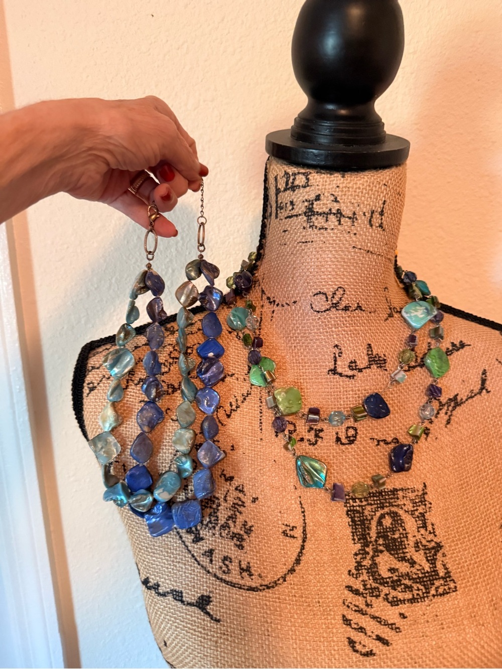 Multicolored Beaded Statement Necklace Bundle